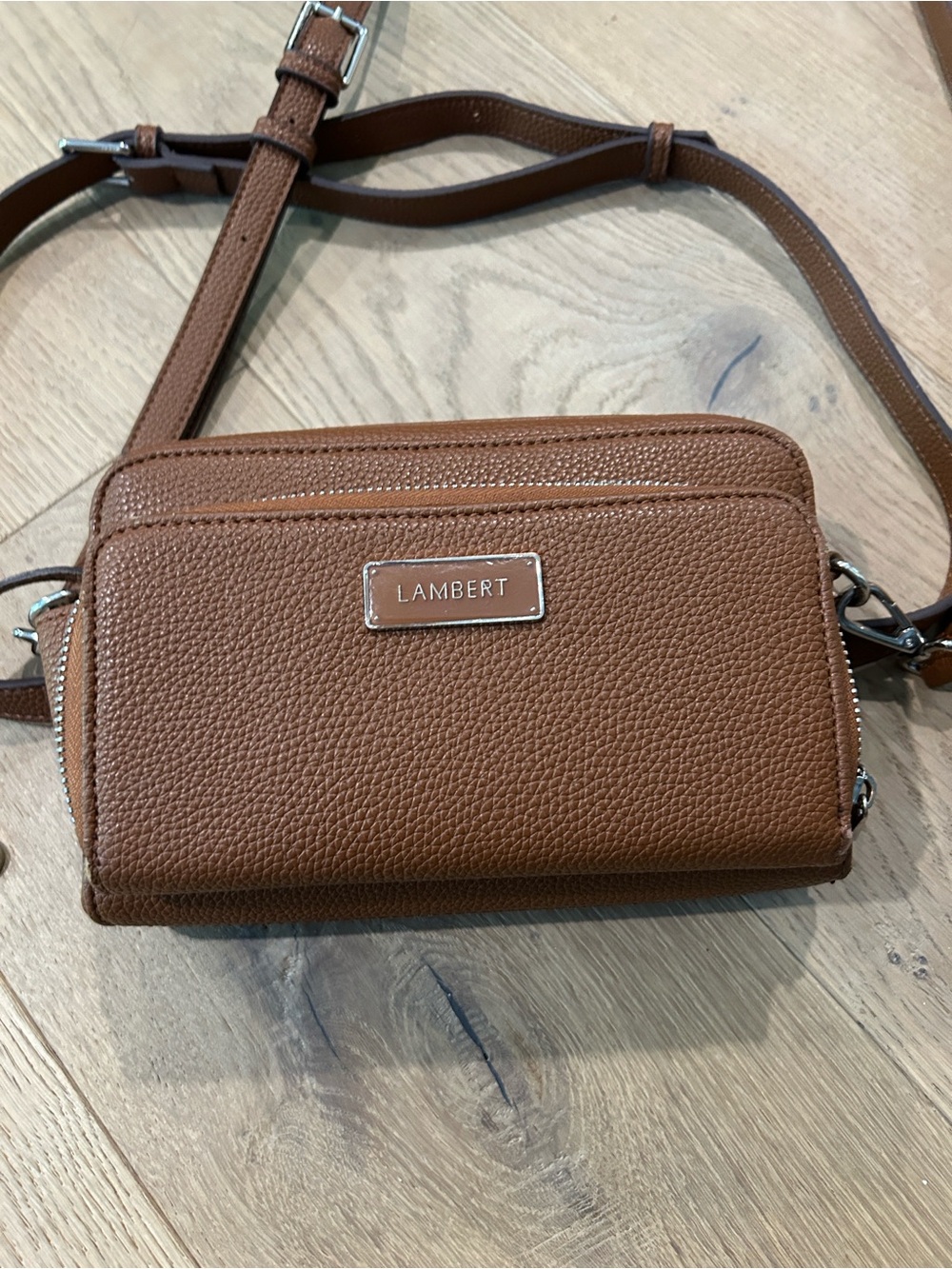 Brown Crossbody bag with Phone Wallet